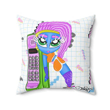Load image into Gallery viewer, 80&#39;s Cordless phone BB Spun Polyester Square Pillow
