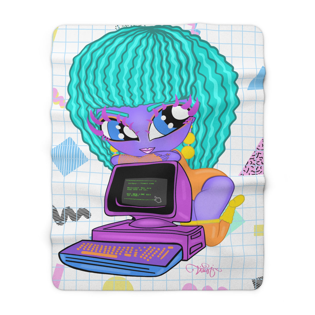 80's Computer BB Sherpa Fleece Blanket