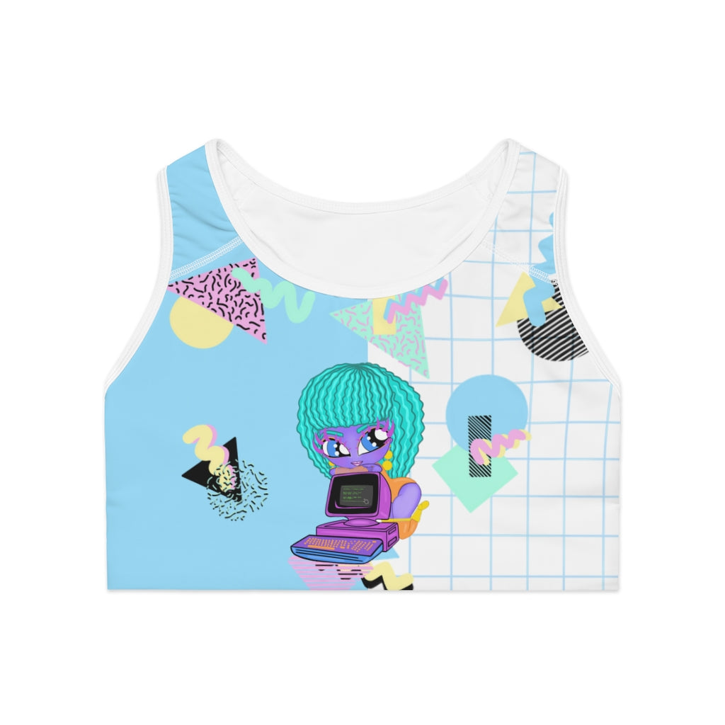 80's Computer BB Sports Bra