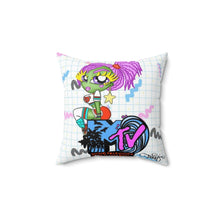 將圖片載入圖庫檢視器 80&#39;s MTV BB Spun Polyester Square Pillow
