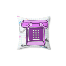 將圖片載入圖庫檢視器 80&#39;s Dial Up Phone Spun Polyester Square Pillow
