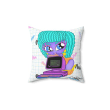 Load image into Gallery viewer, 80&#39;s Computer BB Spun Polyester Square Pillow
