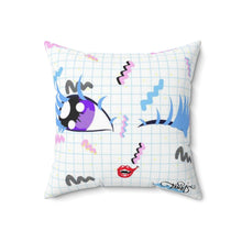 Load image into Gallery viewer, Retro Vampire BB Spun Polyester Square Pillow
