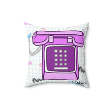 Load image into Gallery viewer, 80&#39;s Dial Up Phone Spun Polyester Square Pillow
