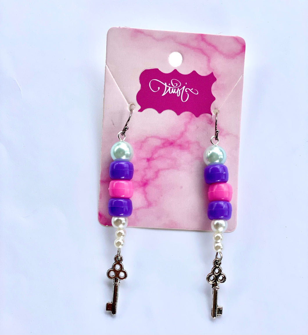 Cotton Kandi Dreams Jewelry Collection Key Earrings CKDC202131