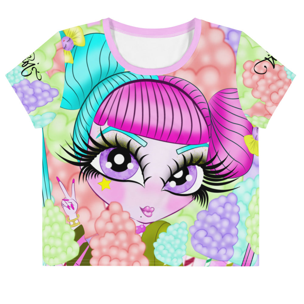 Tootsie All-Over Print Crop Tee