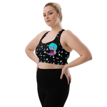 Load image into Gallery viewer, 80s Computer BB Longline sports bra
