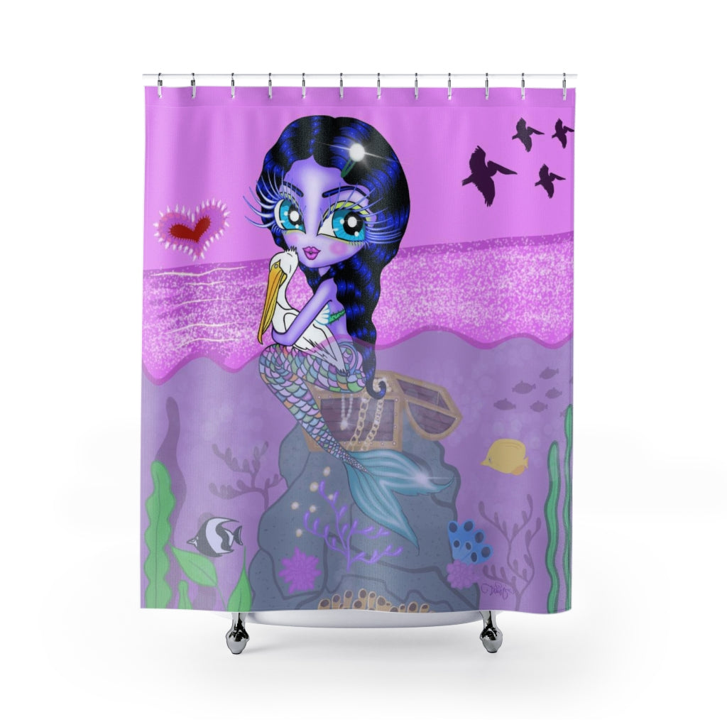Bright Eyes Mermaid Shower Curtains