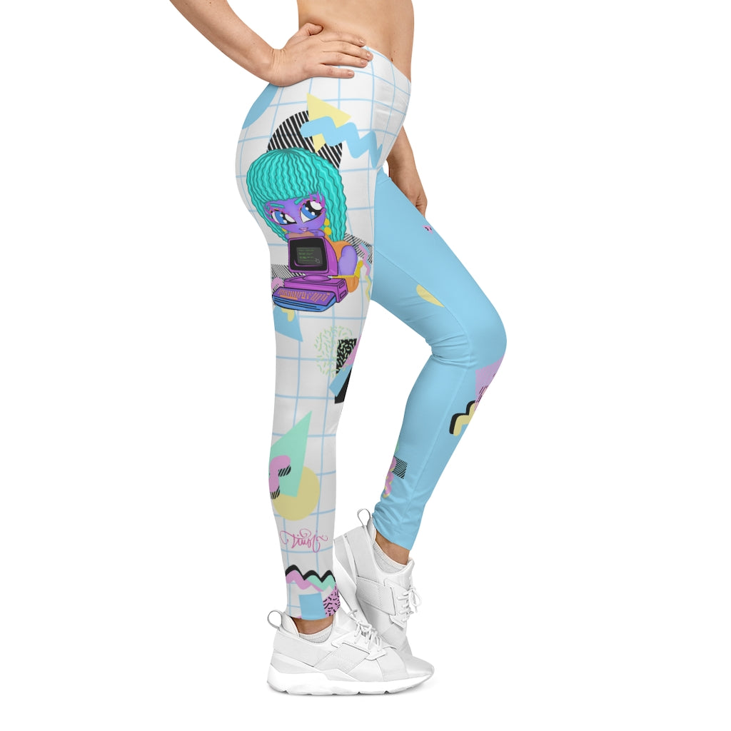Two Tone 80's Computer BB Casual Leggings