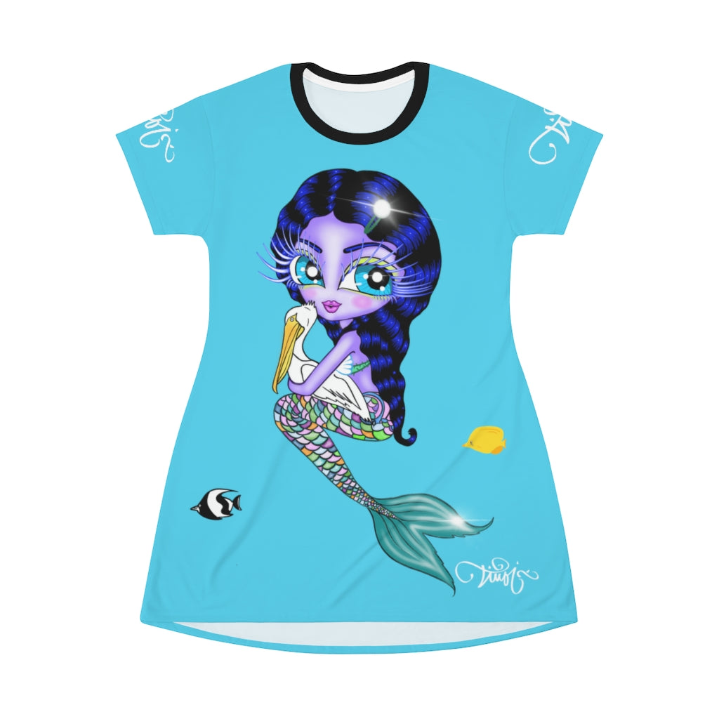 Bright Eyes Mermaid T-Shirt Dress